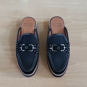 Donald J. Pliner Black Loafers Sleek Slip-Ons